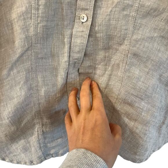 3 for $30! Saks fifth avenue grey button down shirt - Picture 5 of 9